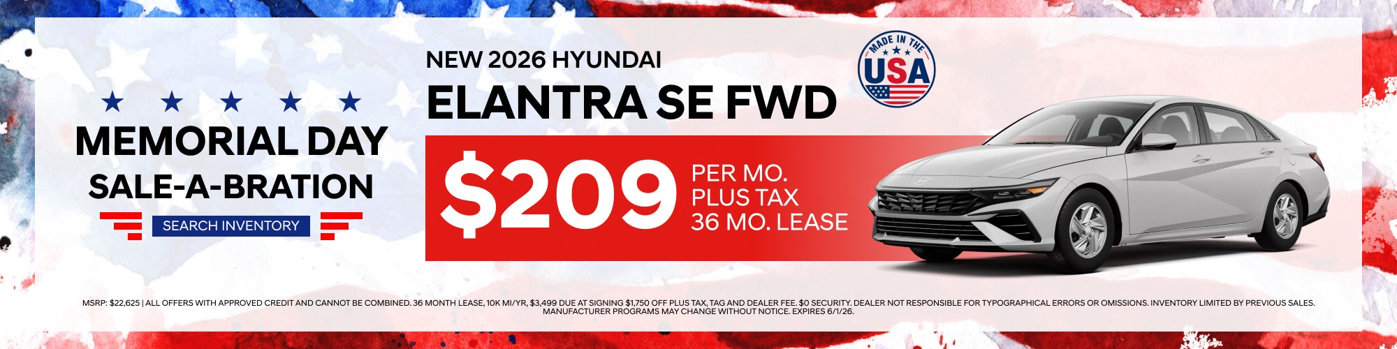 New 2026 Hyundai Elantra SE FWD